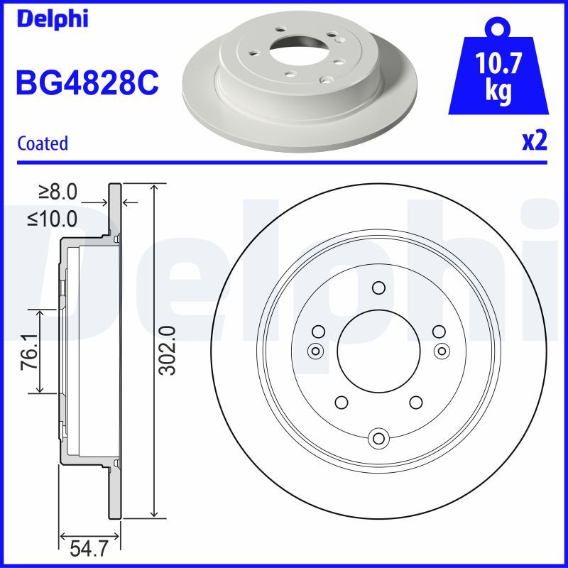 DELPHI BG4828C Brake Disc