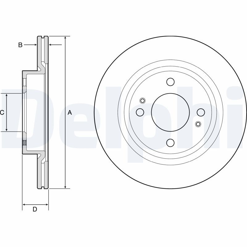 DELPHI BG4830C Brake Disc
