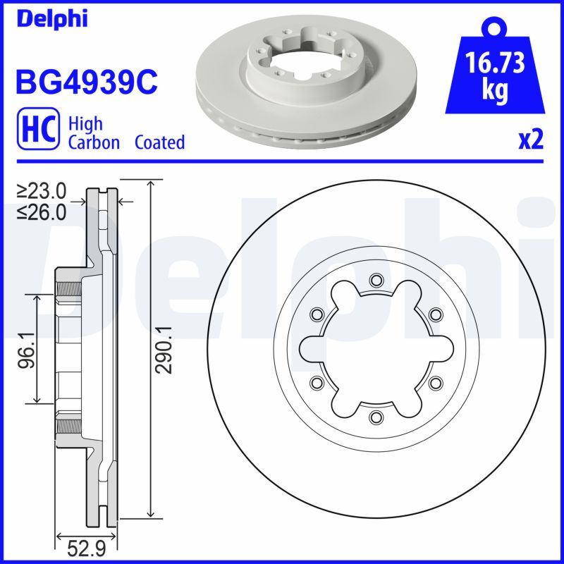 DELPHI BG4939C Brake Disc
