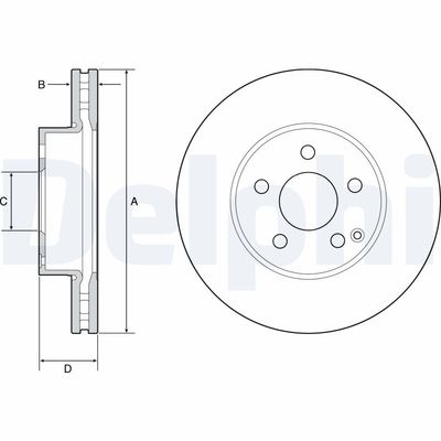 Brake Disc DELPHI BG4945C