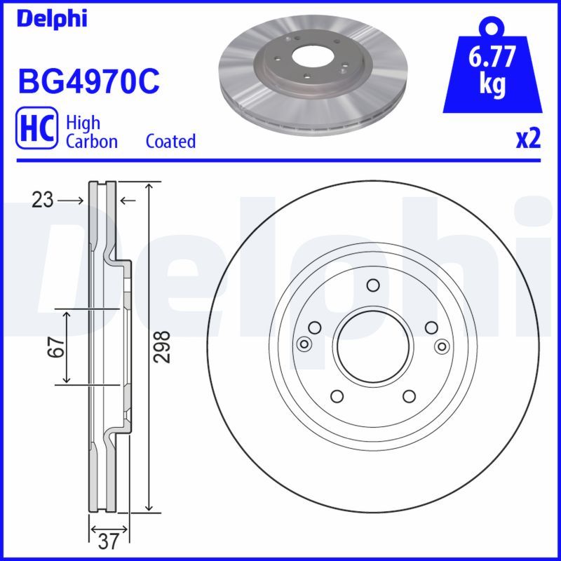 DELPHI BG4970C Brake Disc