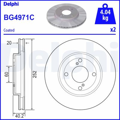 Brake Disc DELPHI BG4971C