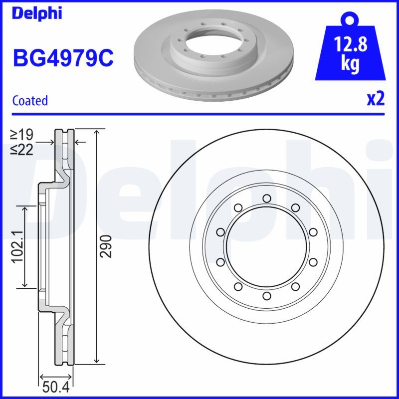DELPHI BG4979C Brake Disc