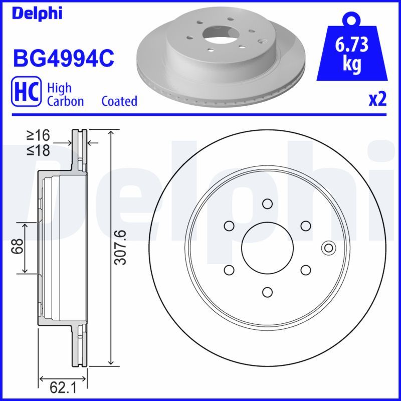 DELPHI BG4994C Brake Disc