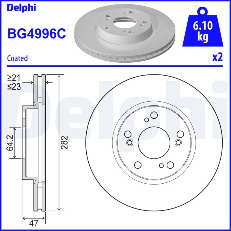 DELPHI BG4996C Brake Disc