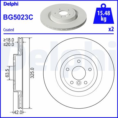 Brake Disc DELPHI BG5023C