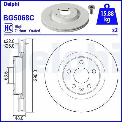 Brake Disc DELPHI BG5068C