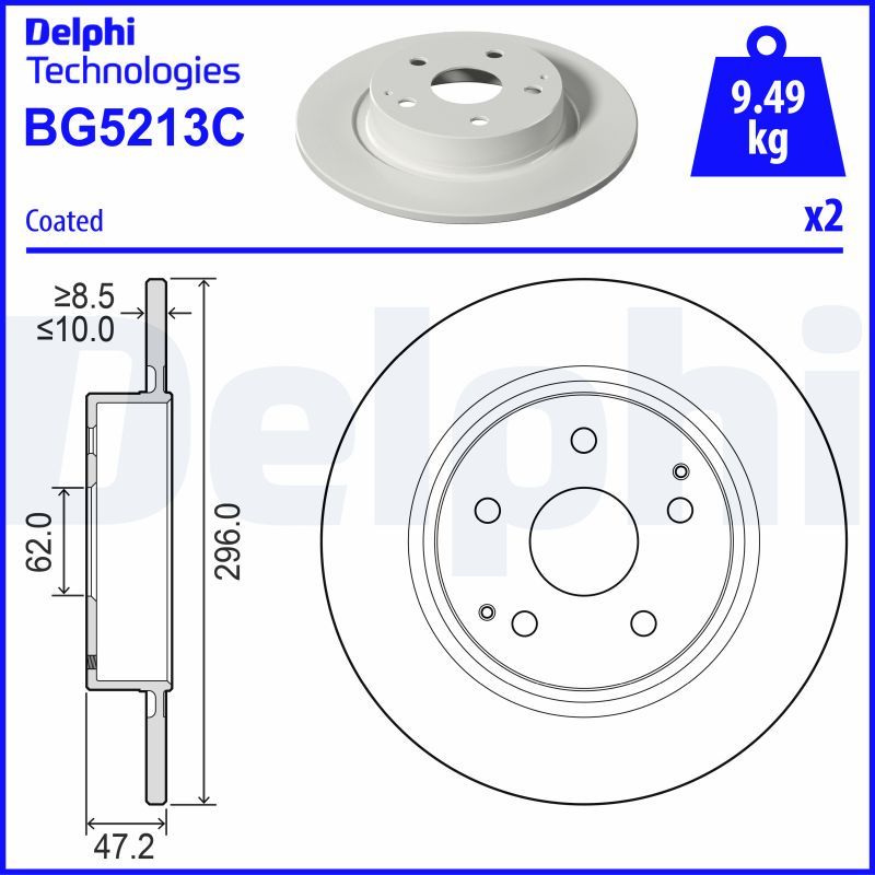 DELPHI BG5213C Brake Disc