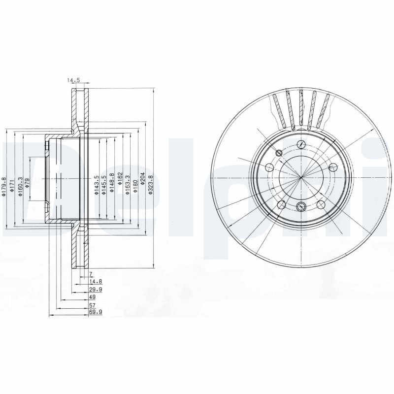 DELPHI BG670 Brake Disc