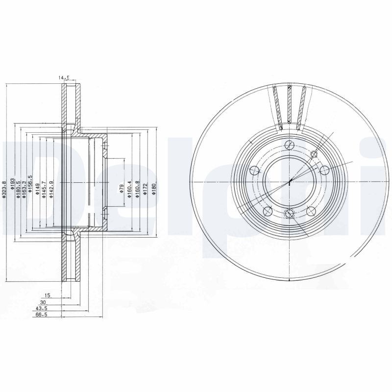 DELPHI BG9005 Brake Disc