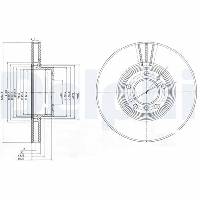 Brake Disc DELPHI BG9005