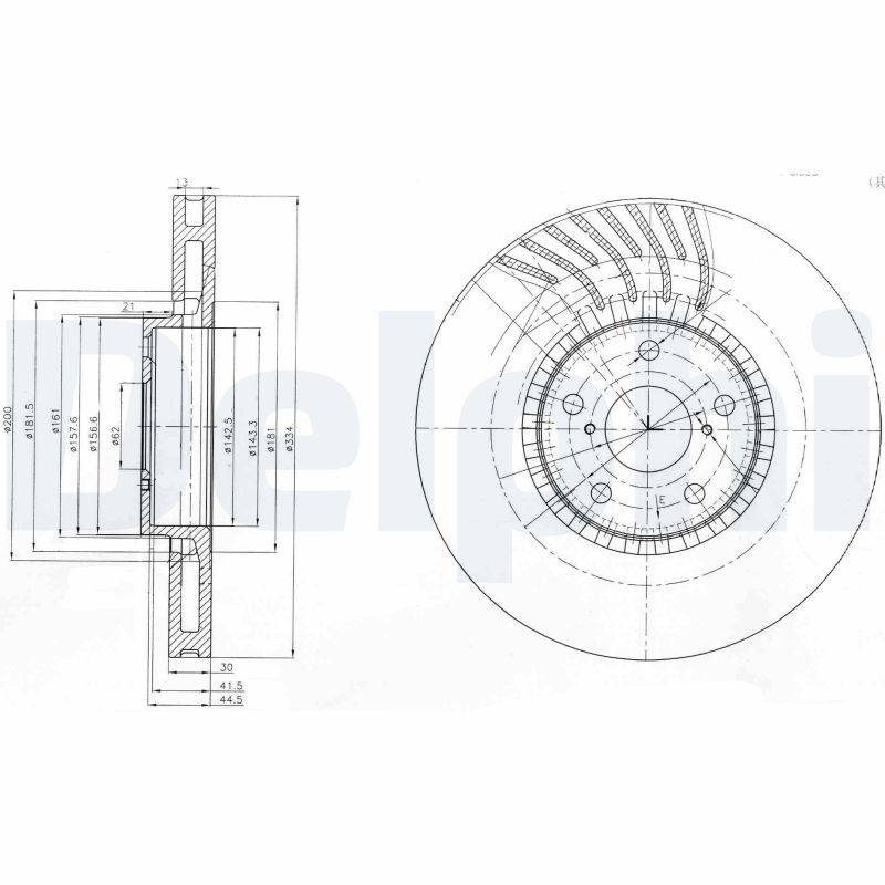 DELPHI BG9011 Brake Disc
