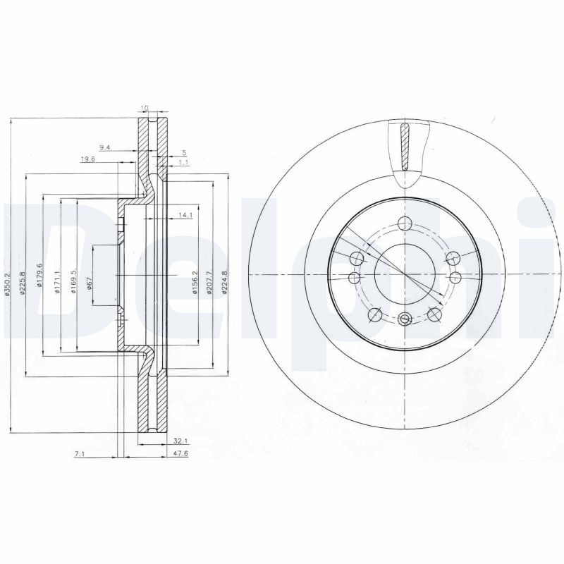 DELPHI BG9013 Brake Disc