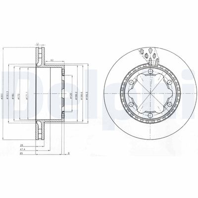 Brake Disc DELPHI BG9015