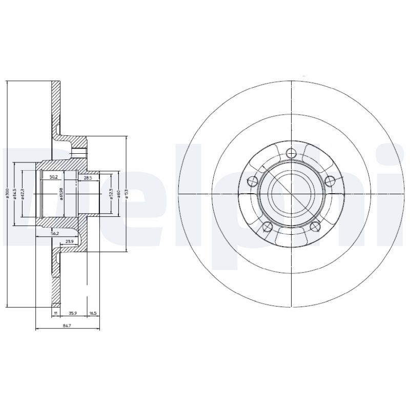 DELPHI BG9024RSC Brake Disc