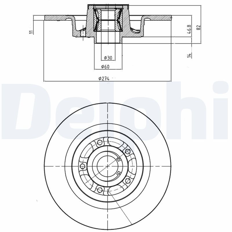 DELPHI BG9026RSC Brake Disc