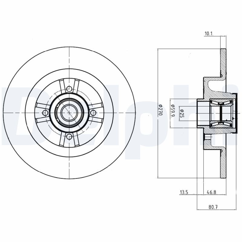 DELPHI BG9032RSC Brake Disc