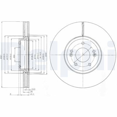 Brake Disc DELPHI BG9056