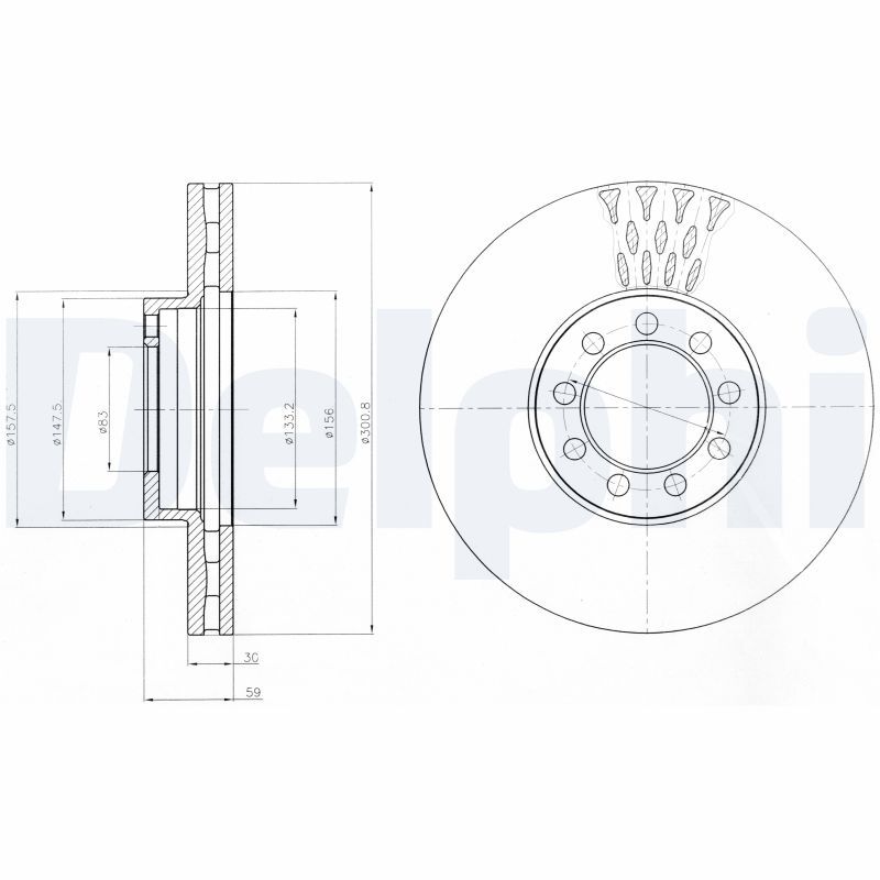 DELPHI BG9062 Brake Disc