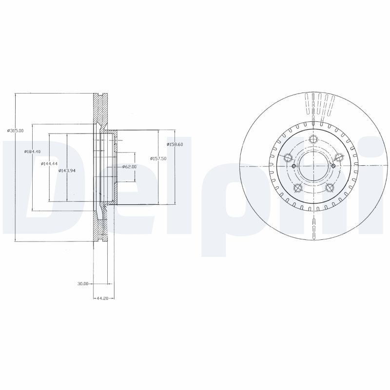 DELPHI BG9074 Brake Disc