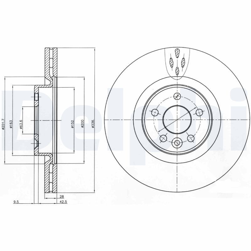 DELPHI BG9077C Brake Disc