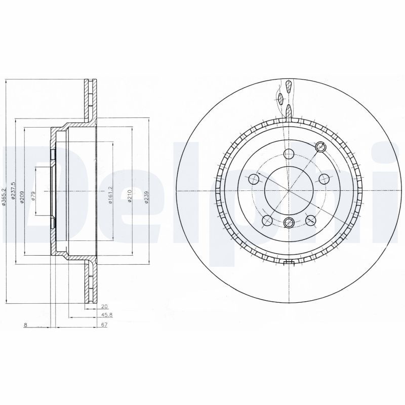 DELPHI BG9080C Brake Disc