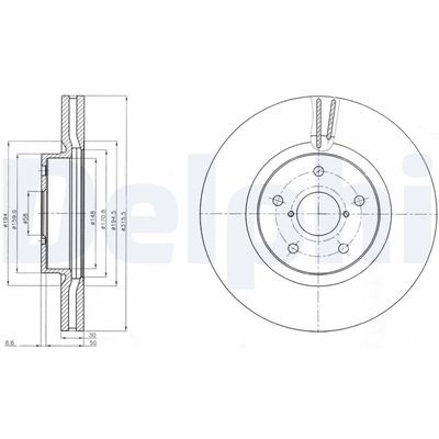 Brake Disc DELPHI BG9084