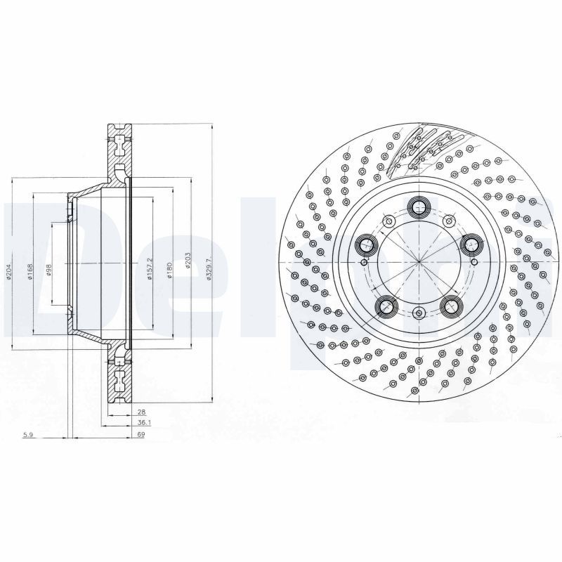 DELPHI BG9096 Brake Disc