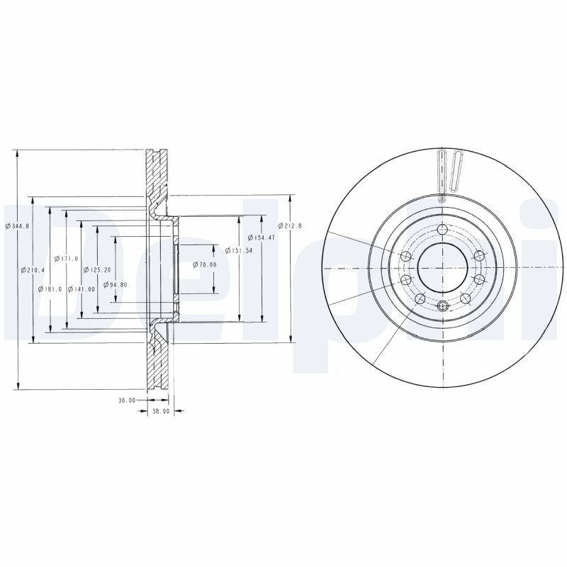 DELPHI BG9098 Brake Disc