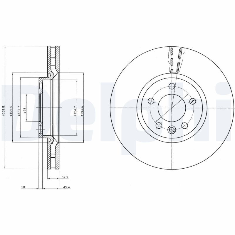 DELPHI BG9106 Brake Disc