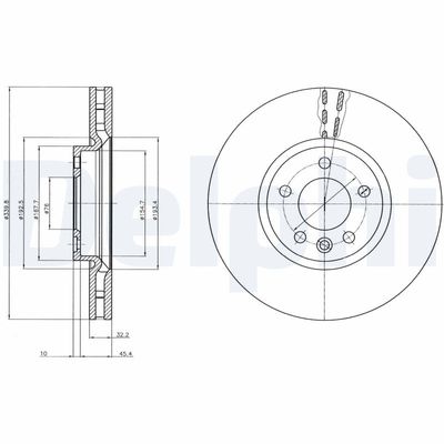 Brake Disc DELPHI BG9106