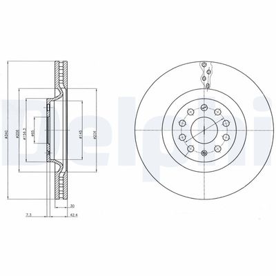 Brake Disc DELPHI BG9109
