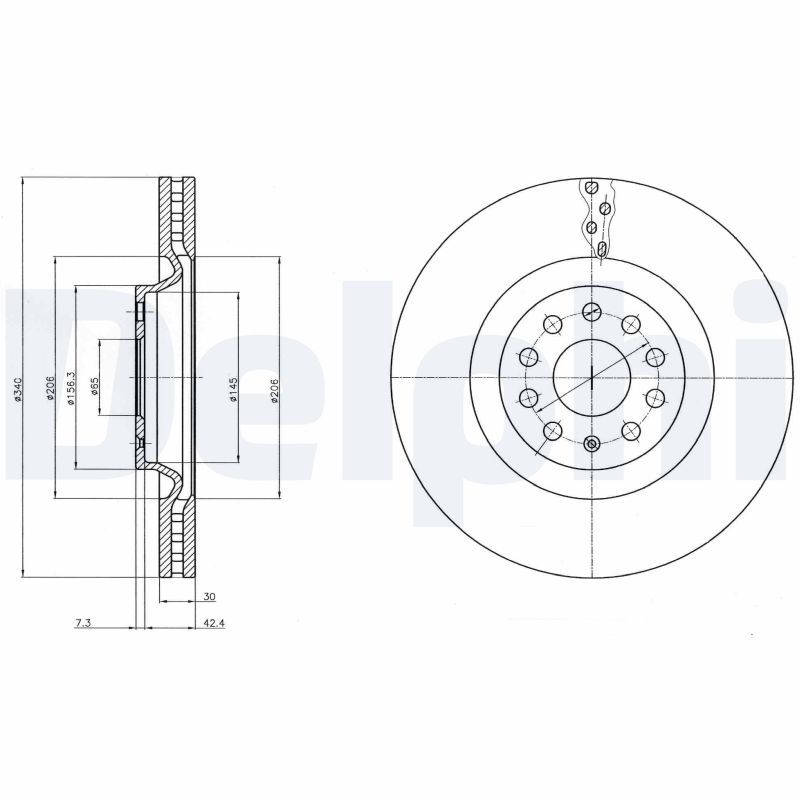 DELPHI BG9109C Brake Disc