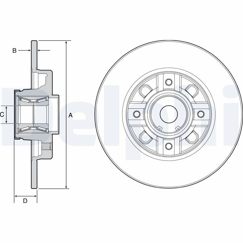 DELPHI BG9116RS Brake Disc