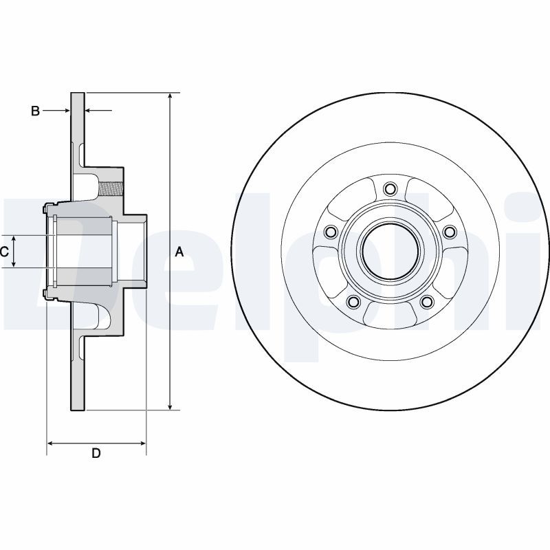 DELPHI BG9134RSC Brake Disc