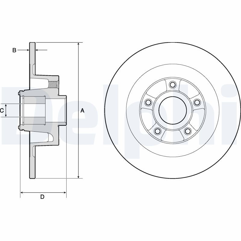 DELPHI BG9135RSC Brake Disc