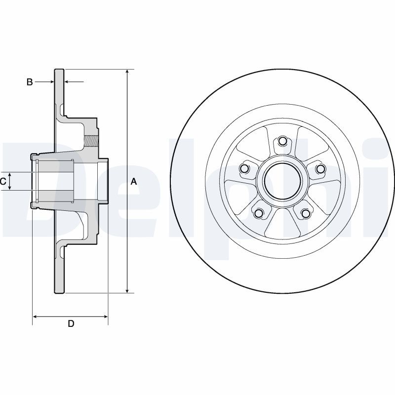 DELPHI BG9136RSC Brake Disc