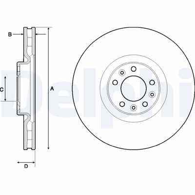 Brake Disc DELPHI BG9151C