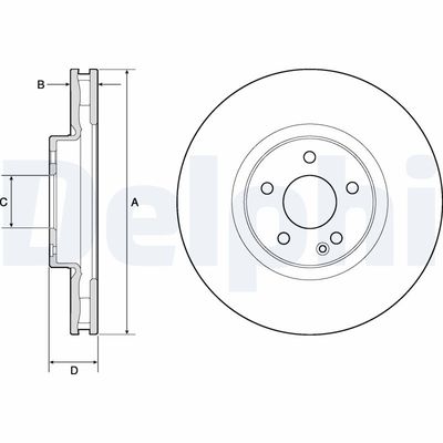 Brake Disc DELPHI BG9174C