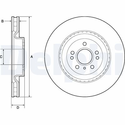 Brake Disc DELPHI BG9175C