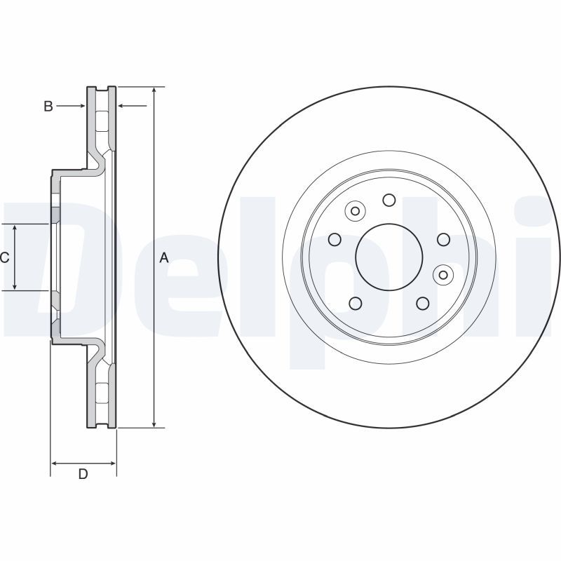 DELPHI BG9232C Brake Disc