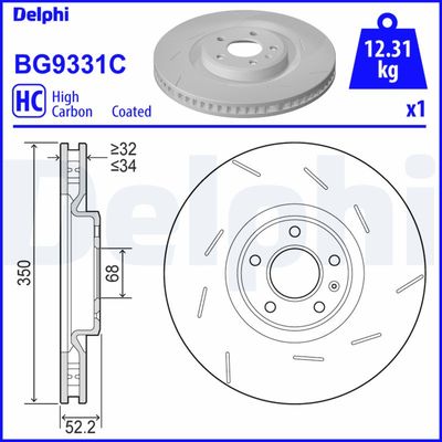 Brake Disc DELPHI BG9331C