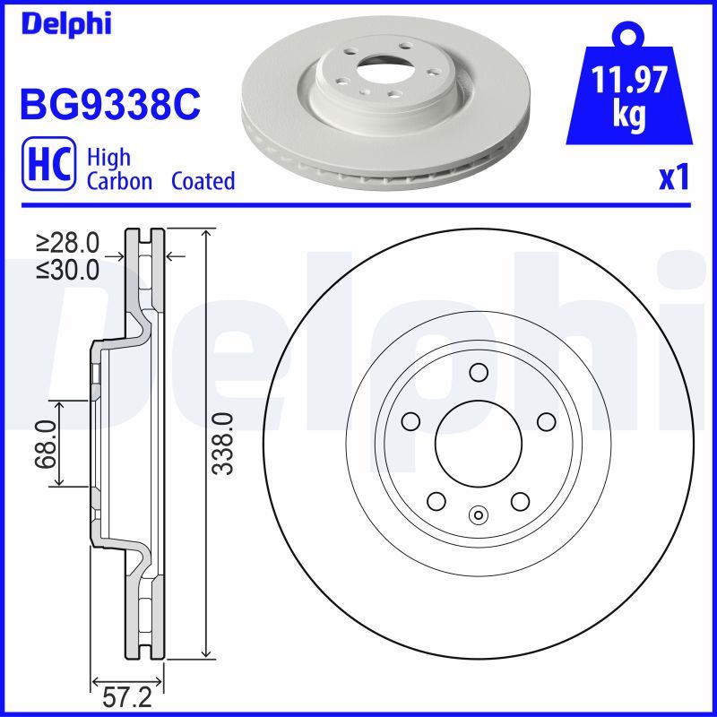 DELPHI BG9338C Brake Disc