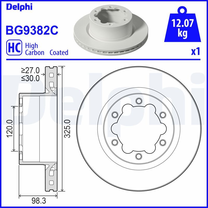 DELPHI BG9382C Brake Disc