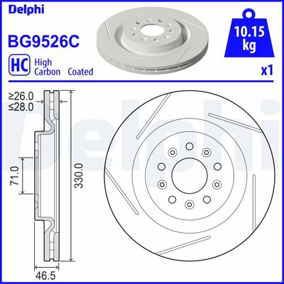 Brake Disc DELPHI BG9526C
