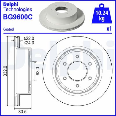 Brake Disc DELPHI BG9600C