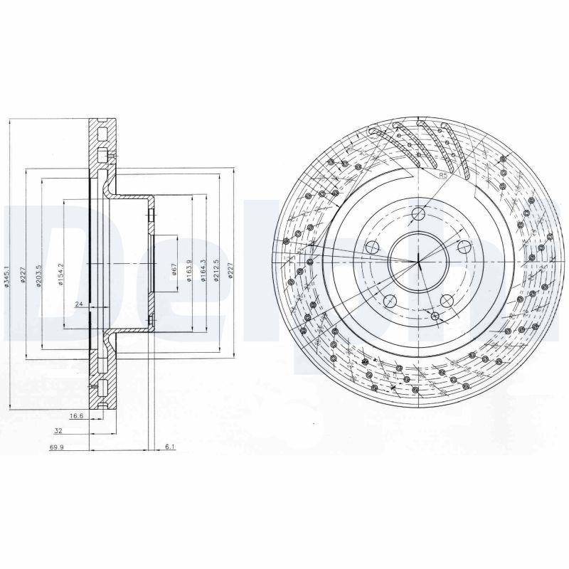 DELPHI BG9754 Brake Disc