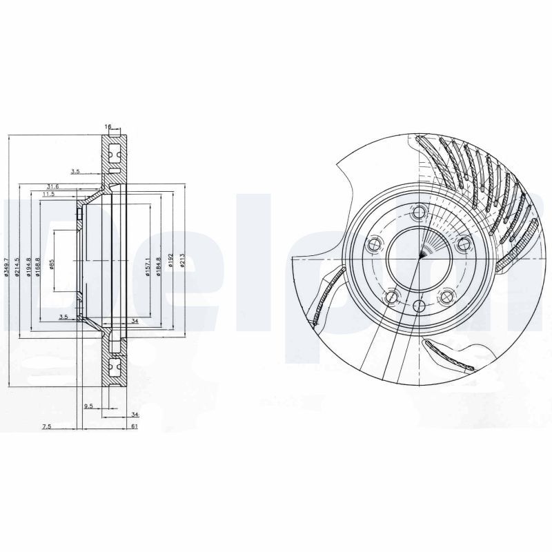 DELPHI BG9774 Brake Disc