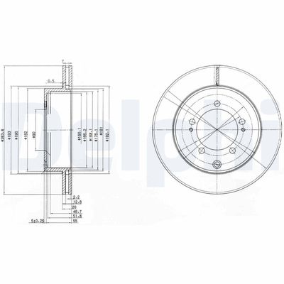 Brake Disc DELPHI BG9849
