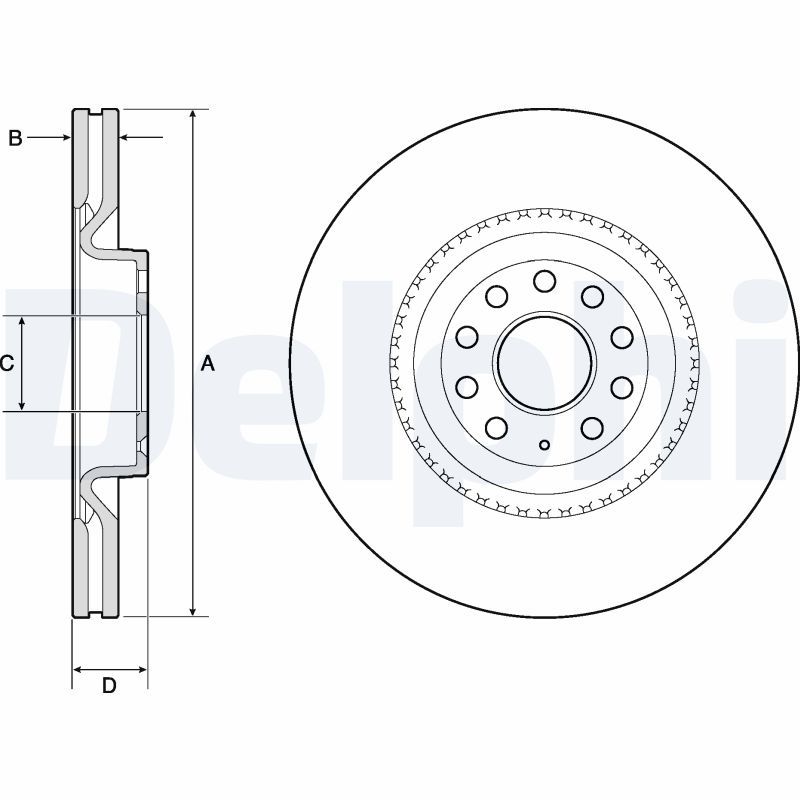 DELPHI BG9952 Brake Disc